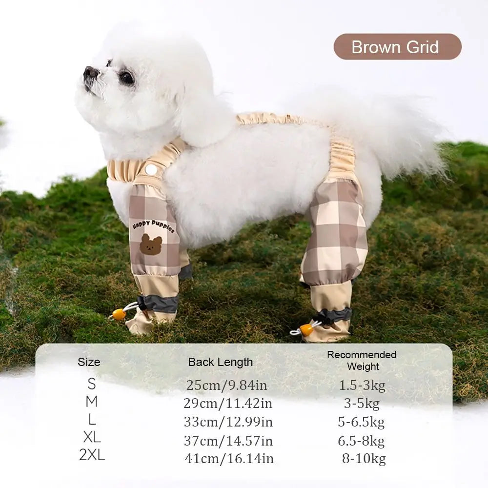 Reflective Stripe Pet Strolling Going Out Pants Adjustable Full Leg Protection Dog Boot Leggings Waterproof Dust-Proof