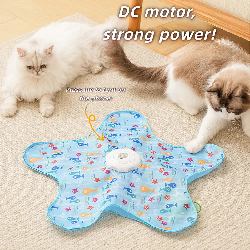 Cat Hunting Blanket Toy Automatic Turntable Cat Funny Stick Pet Game Cover to Relieve Boredom Artifact Hiding Cover Toy