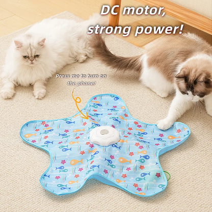 Cat Hunting Blanket Toy Automatic Turntable Cat Funny Stick Pet Game Cover to Relieve Boredom Artifact Hiding Cover Toy