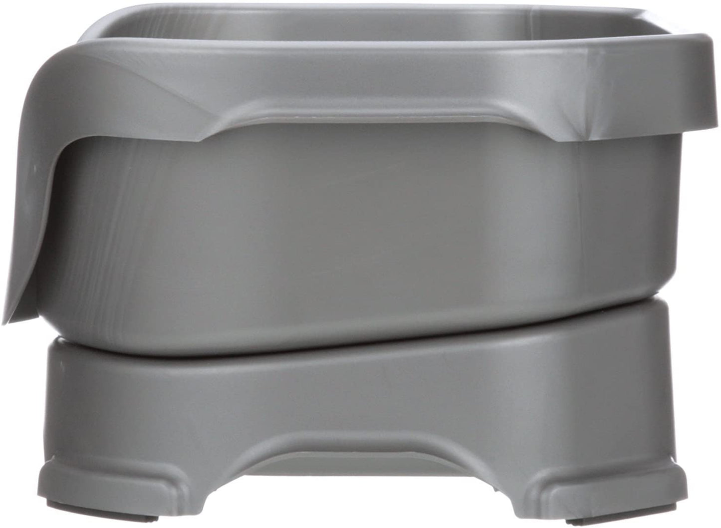 Neater Feeder Deluxe Mess Proof Dog Bowls Elevated for Small Dogs under 19 Lbs, Made in USA, No Spill Raised Dog Food Bowl Stand Feeding Station, Food and Water Bowl Set, Gunmetal